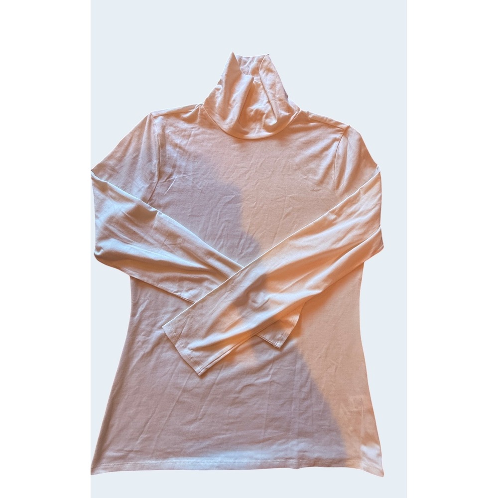 NWOT Garnet Hill Organic Pima Cotton T-neck M Ivory Peru Sustainable Gorpcore